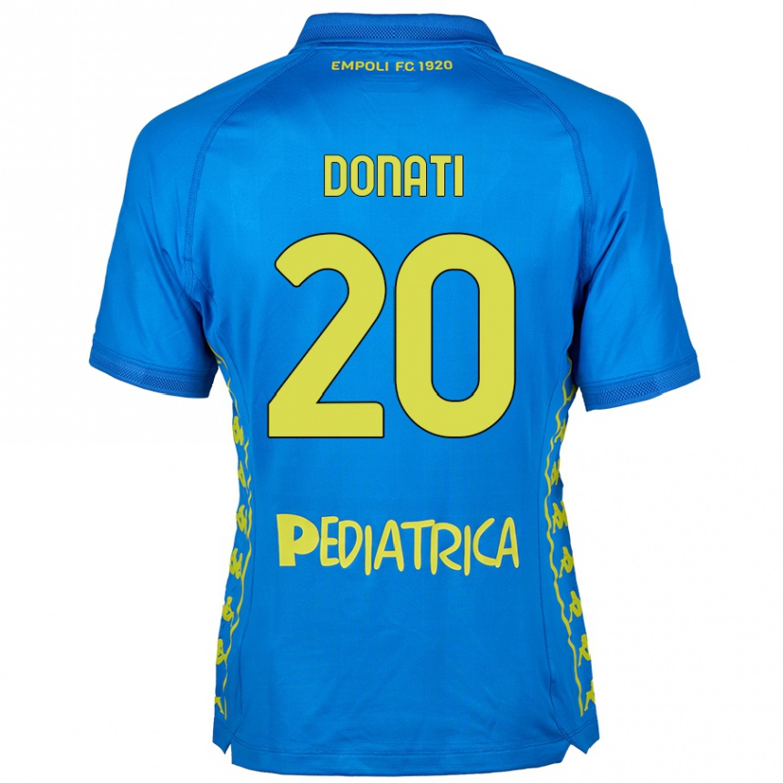 Gyermek Labdarúgás Francesco Donati #20 Kék Hazai Jersey 2024/25 Mez Póló Ing