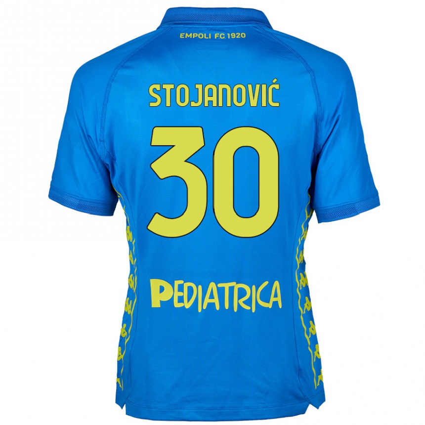 Gyermek Labdarúgás Petar Stojanović #30 Kék Hazai Jersey 2024/25 Mez Póló Ing