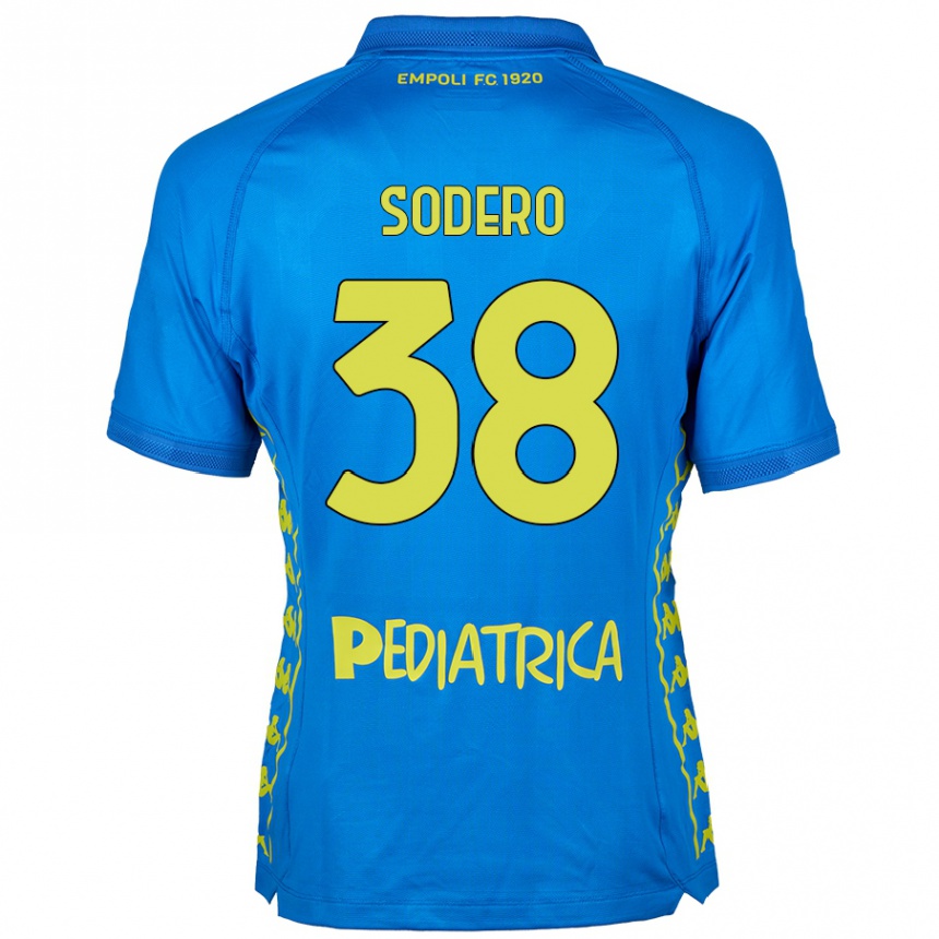 Gyermek Labdarúgás Andrea Sodero #38 Kék Hazai Jersey 2024/25 Mez Póló Ing