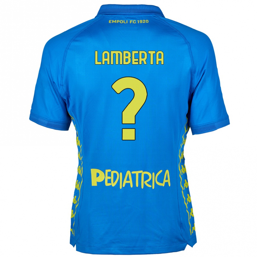 Gyermek Labdarúgás Cristian Lamberta #0 Kék Hazai Jersey 2024/25 Mez Póló Ing