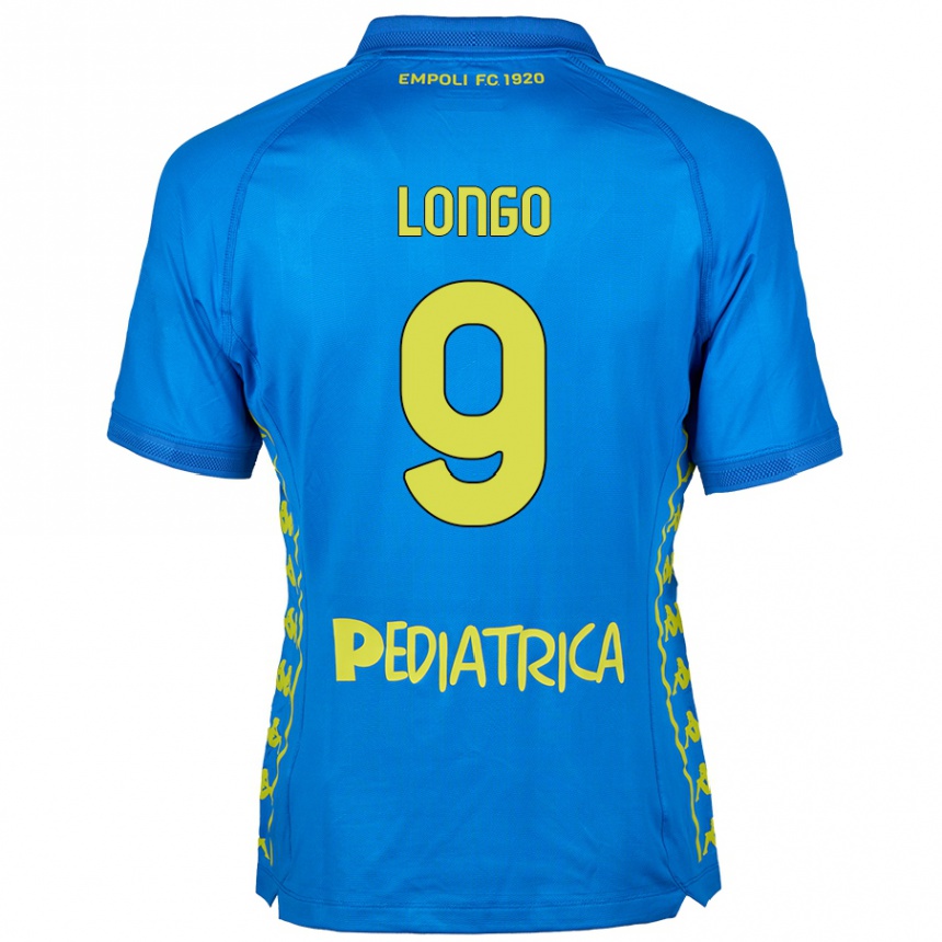 Gyermek Labdarúgás Mattia Longo #9 Kék Hazai Jersey 2024/25 Mez Póló Ing