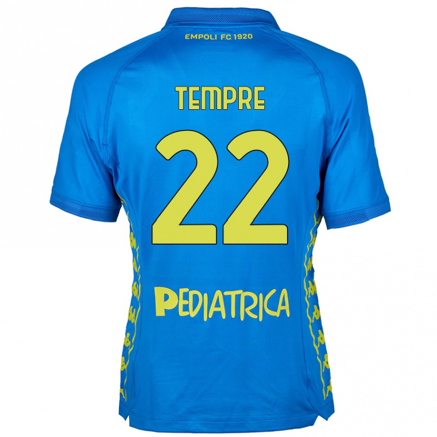 Gyermek Labdarúgás Michele Tempre #22 Kék Hazai Jersey 2024/25 Mez Póló Ing