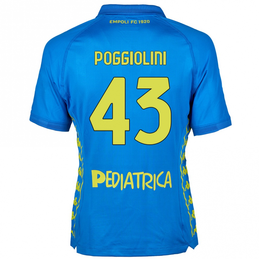 Gyermek Labdarúgás Duccio Poggiolini #43 Kék Hazai Jersey 2024/25 Mez Póló Ing