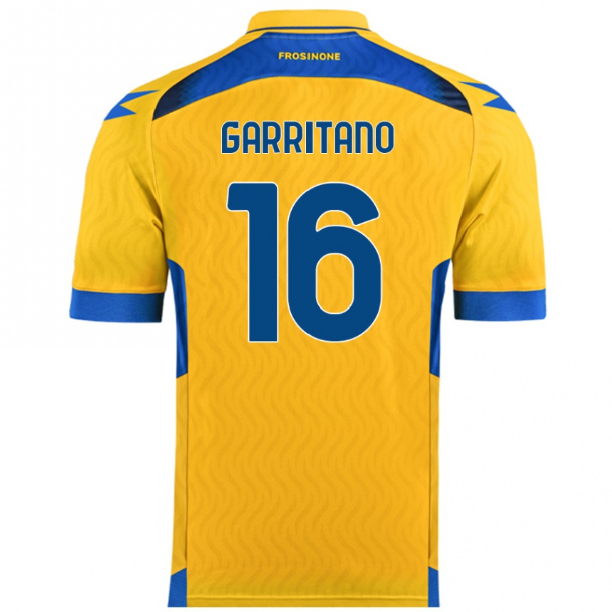 Gyermek Labdarúgás Luca Garritano #16 Sárga Hazai Jersey 2024/25 Mez Póló Ing