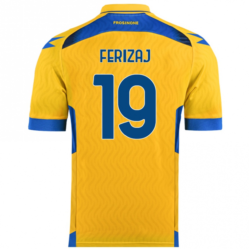 Gyermek Labdarúgás Justin Ferizaj #19 Sárga Hazai Jersey 2024/25 Mez Póló Ing