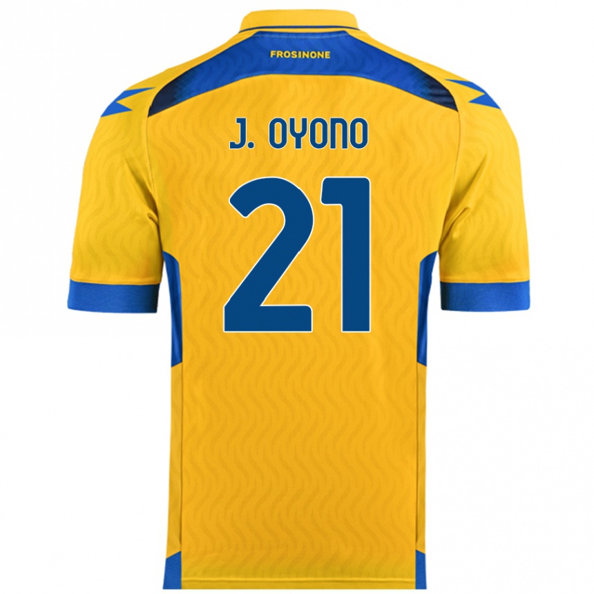 Gyermek Labdarúgás Jérémy Oyono #21 Sárga Hazai Jersey 2024/25 Mez Póló Ing