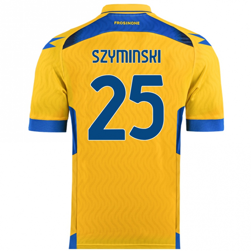 Gyermek Labdarúgás Przemyslaw Szyminski #25 Sárga Hazai Jersey 2024/25 Mez Póló Ing