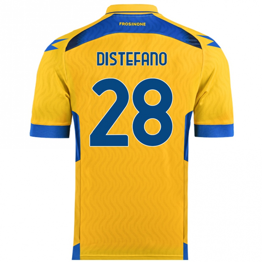 Gyermek Labdarúgás Filippo Distefano #28 Sárga Hazai Jersey 2024/25 Mez Póló Ing