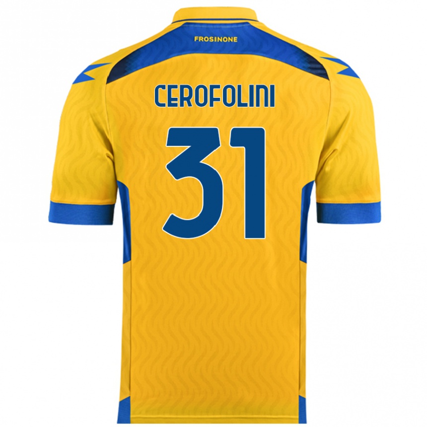 Gyermek Labdarúgás Michele Cerofolini #31 Sárga Hazai Jersey 2024/25 Mez Póló Ing