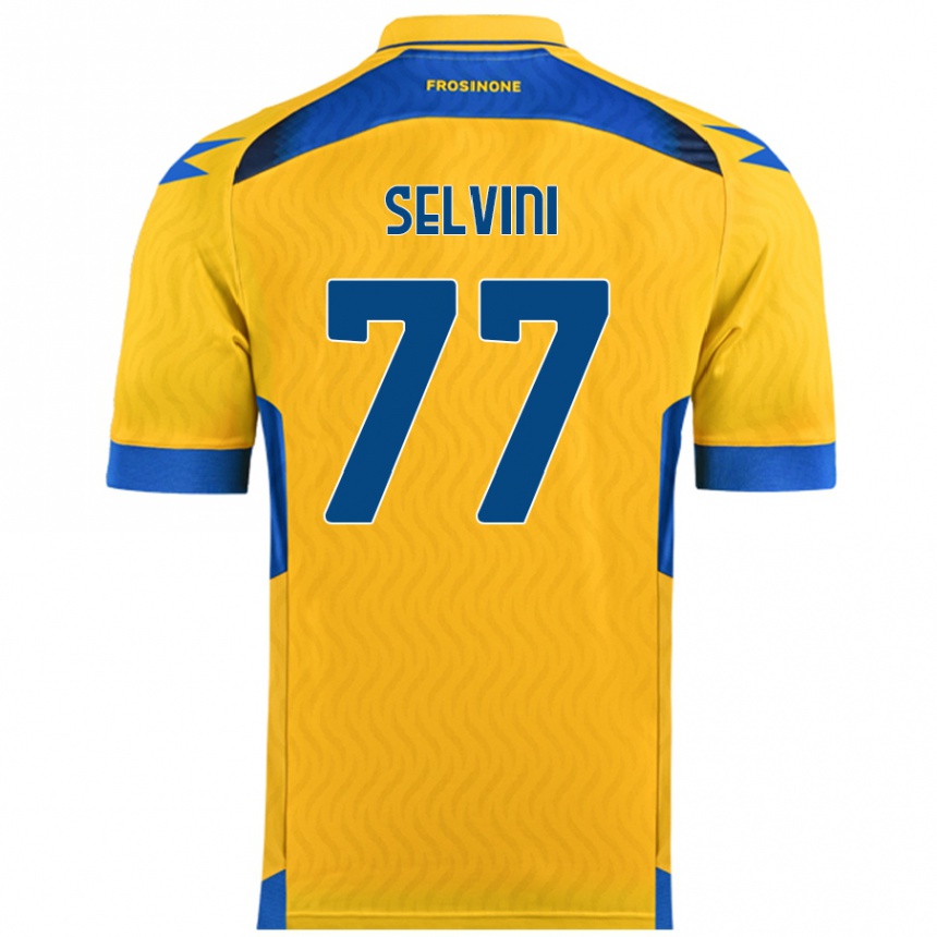 Gyermek Labdarúgás Alessandro Selvini #77 Sárga Hazai Jersey 2024/25 Mez Póló Ing