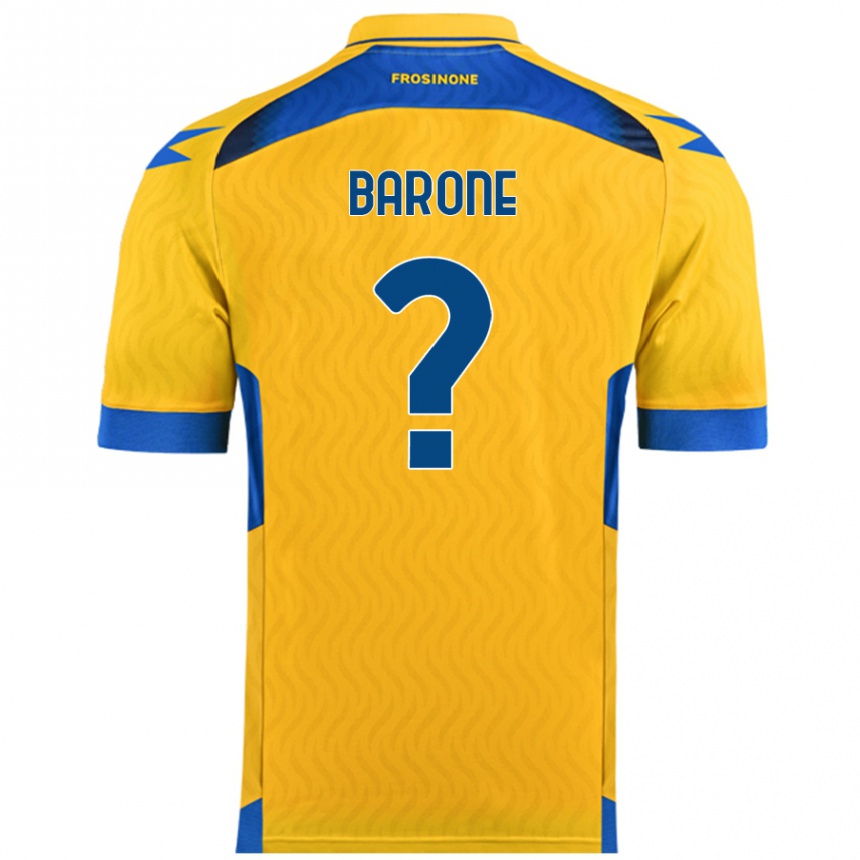 Gyermek Labdarúgás Filippo Barone #0 Sárga Hazai Jersey 2024/25 Mez Póló Ing