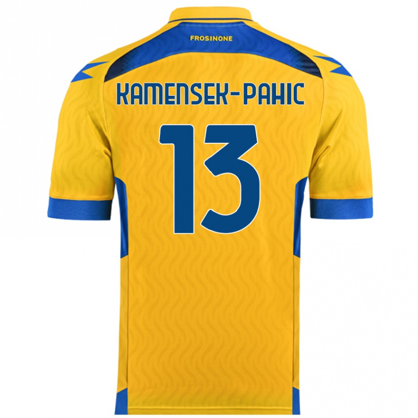 Gyermek Labdarúgás Matjaz Kamensek-Pahic #13 Sárga Hazai Jersey 2024/25 Mez Póló Ing