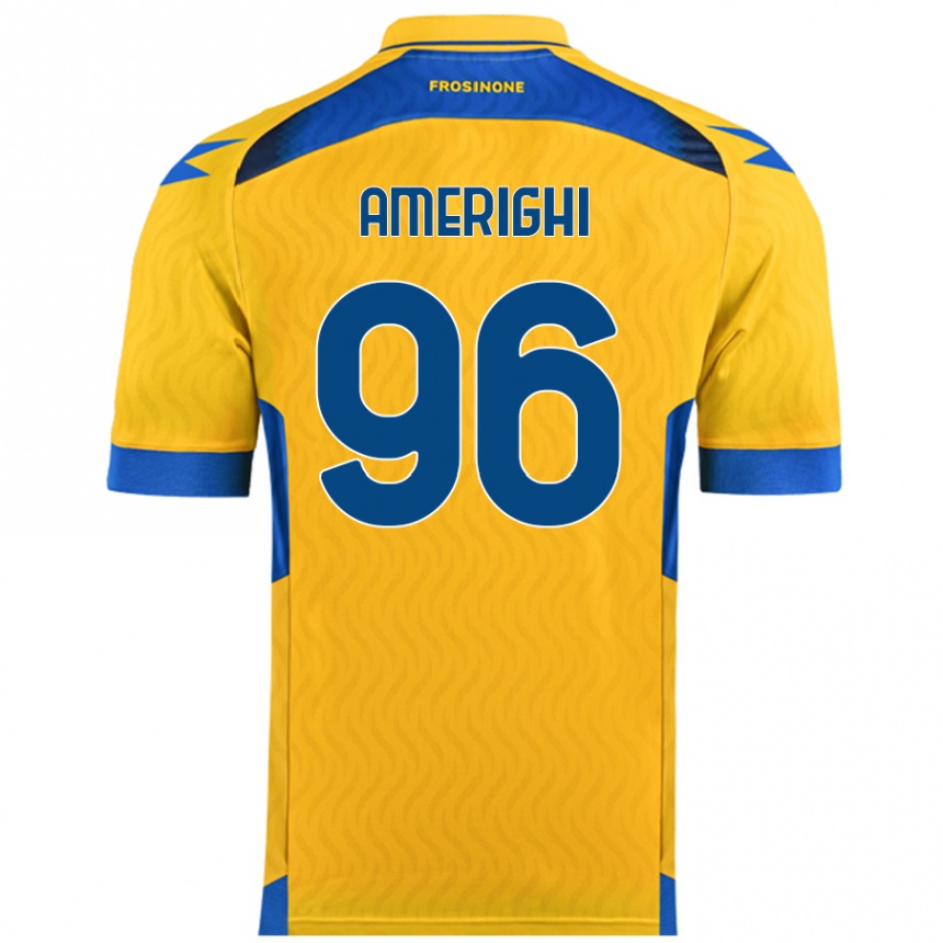 Gyermek Labdarúgás Igor Amerighi #96 Sárga Hazai Jersey 2024/25 Mez Póló Ing