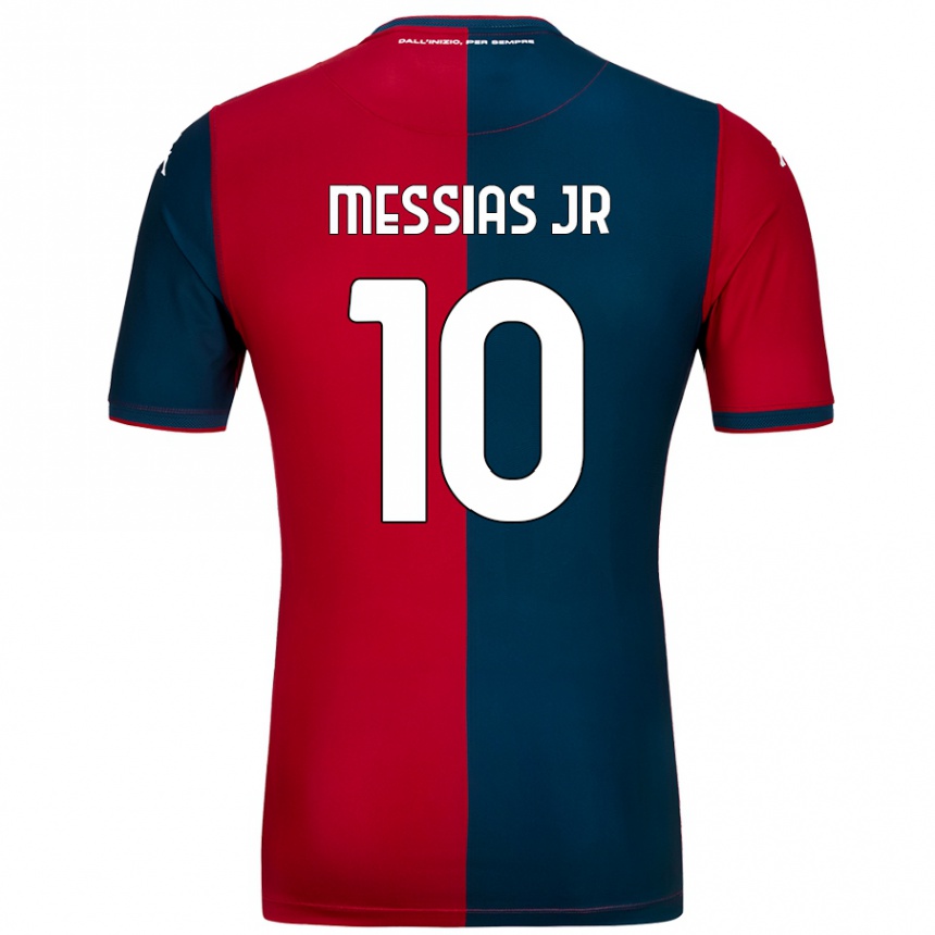 Gyermek Labdarúgás Junior Messias #10 Piros Sötétkék Hazai Jersey 2024/25 Mez Póló Ing