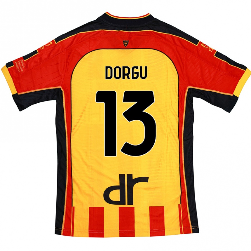 Gyermek Labdarúgás Patrick Dorgu #13 Sárga Piros Hazai Jersey 2024/25 Mez Póló Ing