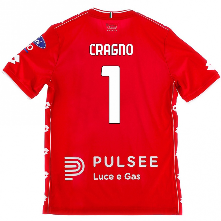 Gyermek Labdarúgás Alessio Cragno #1 Piros Fehér Hazai Jersey 2024/25 Mez Póló Ing