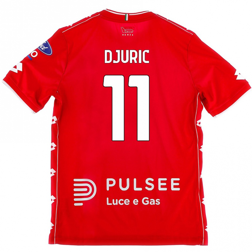 Gyermek Labdarúgás Milan Djuric #11 Piros Fehér Hazai Jersey 2024/25 Mez Póló Ing