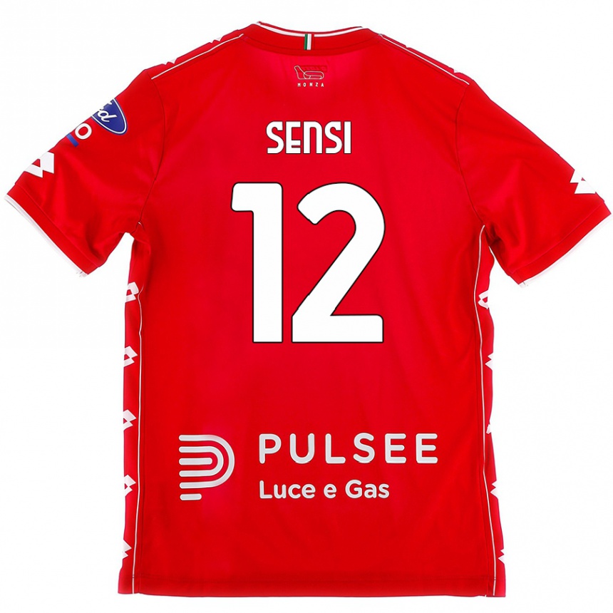 Gyermek Labdarúgás Stefano Sensi #12 Piros Fehér Hazai Jersey 2024/25 Mez Póló Ing