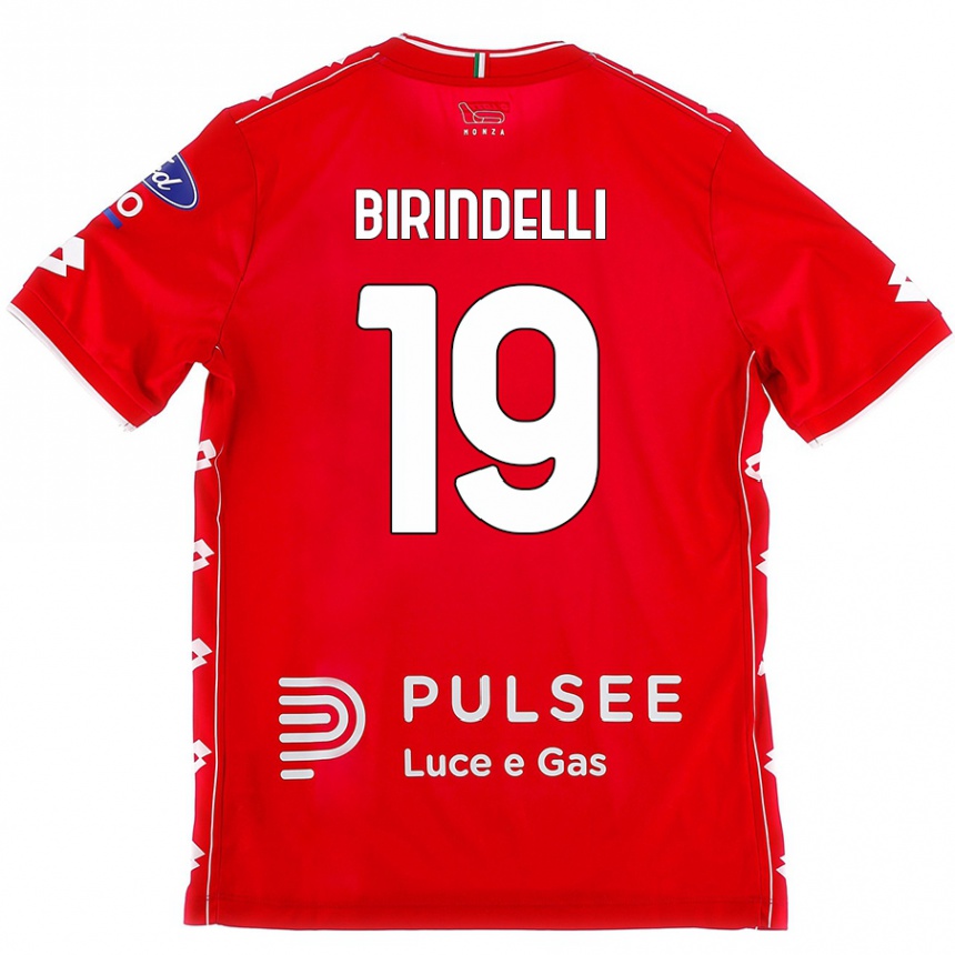 Gyermek Labdarúgás Samuele Birindelli #19 Piros Fehér Hazai Jersey 2024/25 Mez Póló Ing