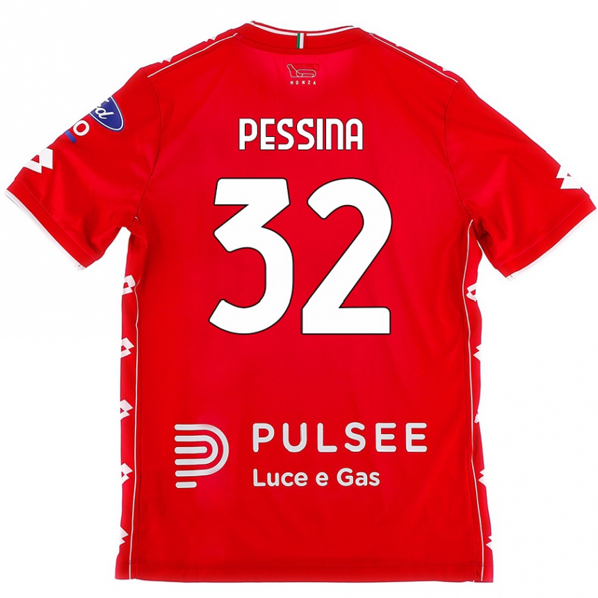 Gyermek Labdarúgás Matteo Pessina #32 Piros Fehér Hazai Jersey 2024/25 Mez Póló Ing