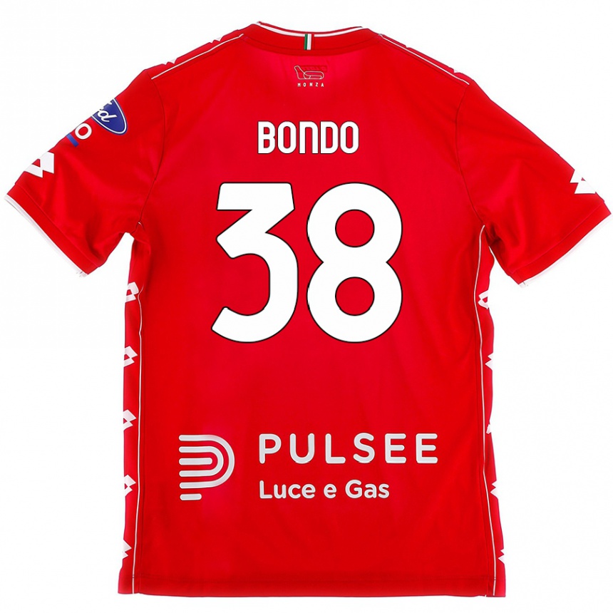 Gyermek Labdarúgás Warren Bondo #38 Piros Fehér Hazai Jersey 2024/25 Mez Póló Ing