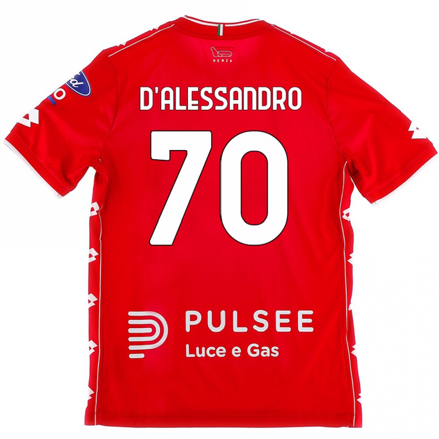 Gyermek Labdarúgás Marco D'alessandro #70 Piros Fehér Hazai Jersey 2024/25 Mez Póló Ing