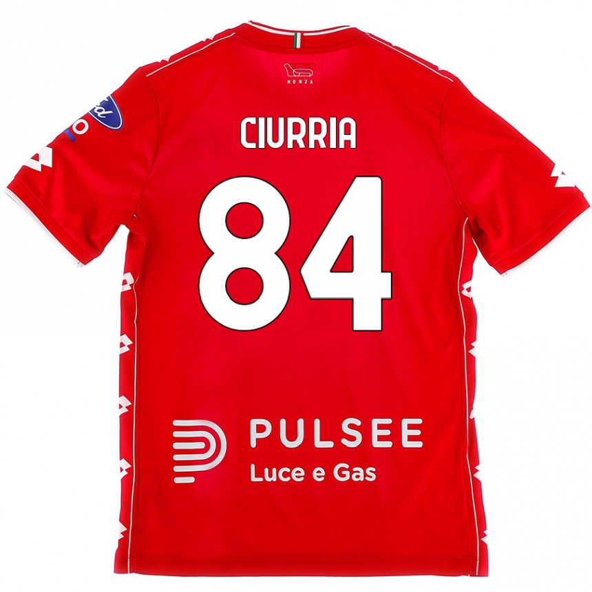 Gyermek Labdarúgás Patrick Ciurria #84 Piros Fehér Hazai Jersey 2024/25 Mez Póló Ing