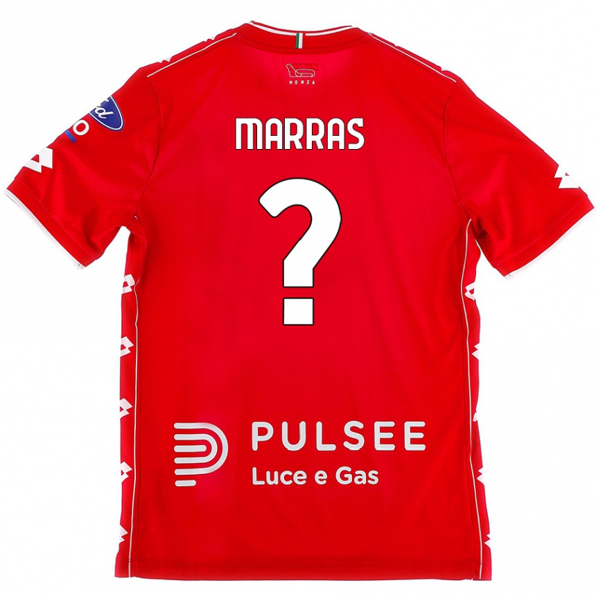 Gyermek Labdarúgás Tommaso Marras #0 Piros Fehér Hazai Jersey 2024/25 Mez Póló Ing