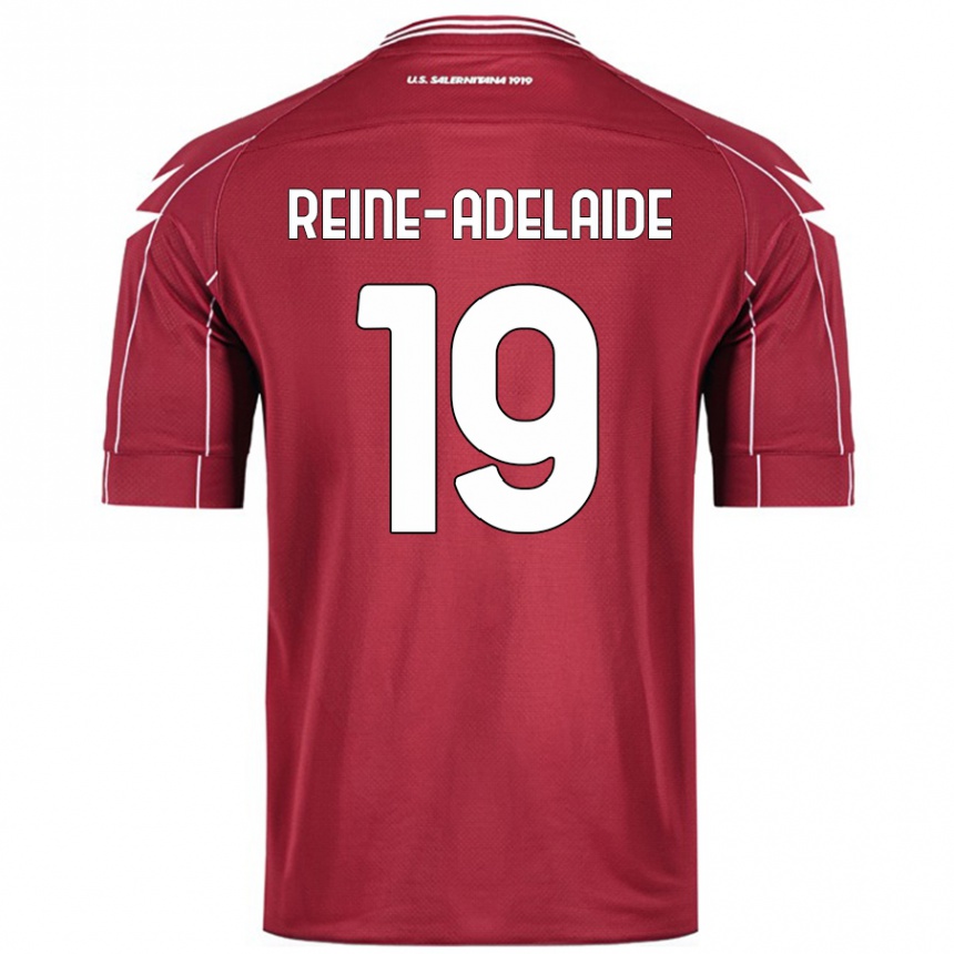 Gyermek Labdarúgás Jeff Reine-Adelaide #19 Burgundia Hazai Jersey 2024/25 Mez Póló Ing