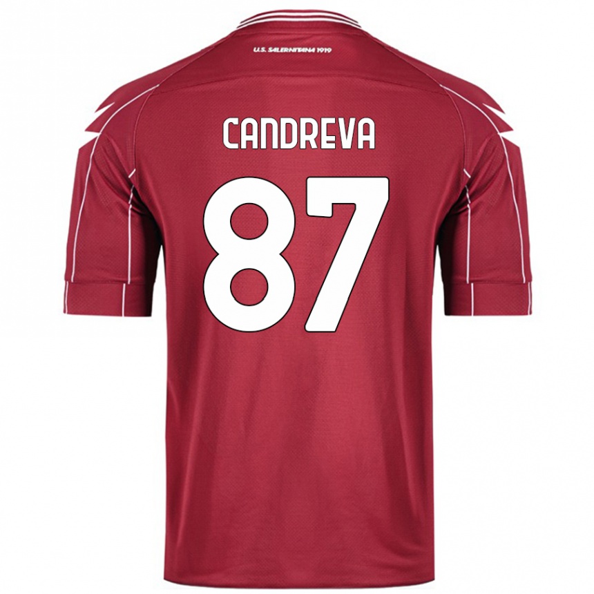 Gyermek Labdarúgás Antonio Candreva #87 Burgundia Hazai Jersey 2024/25 Mez Póló Ing