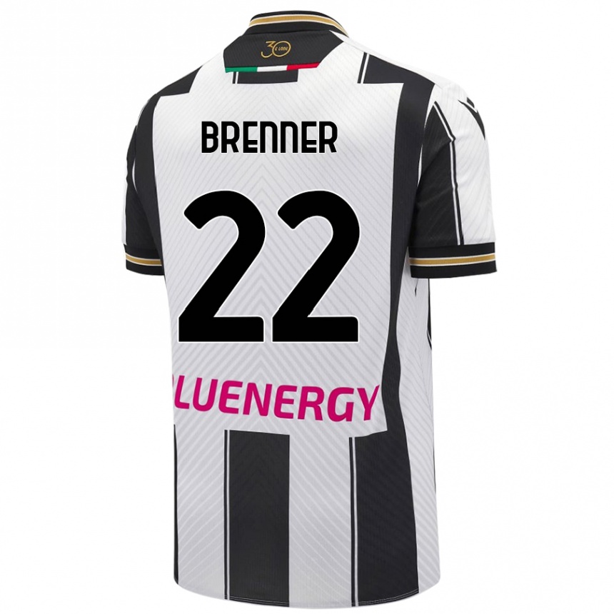 Gyermek Labdarúgás Brenner #22 Fehér Fekete Hazai Jersey 2024/25 Mez Póló Ing