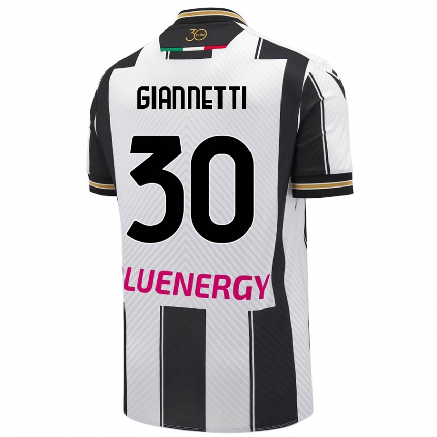 Gyermek Labdarúgás Lautaro Giannetti #30 Fehér Fekete Hazai Jersey 2024/25 Mez Póló Ing