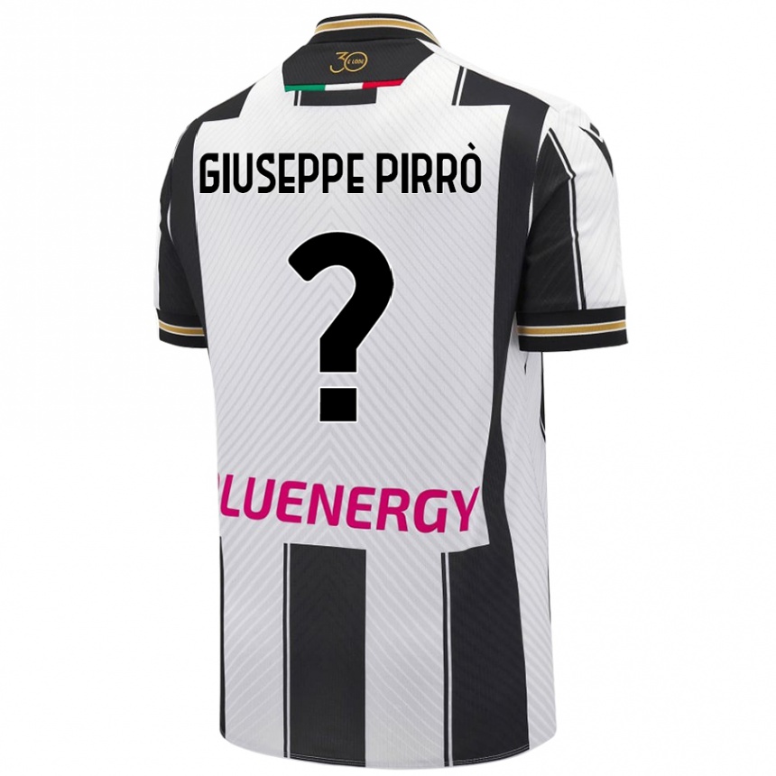 Gyermek Labdarúgás Marco Giuseppe Pirrò #0 Fehér Fekete Hazai Jersey 2024/25 Mez Póló Ing