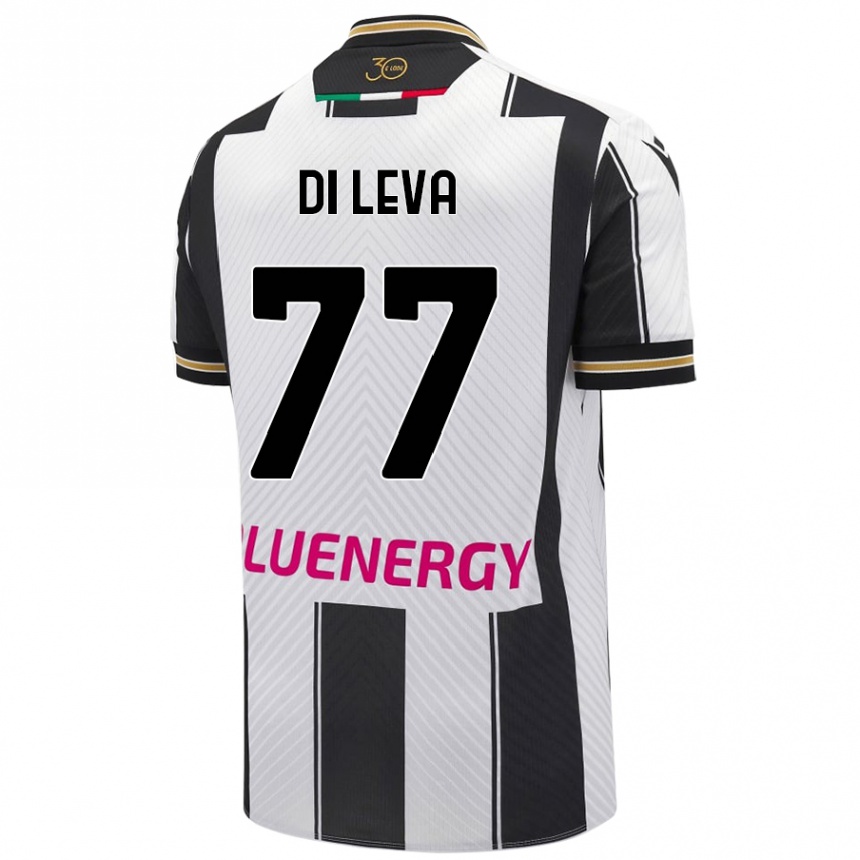 Gyermek Labdarúgás Vincenzo Di Leva #77 Fehér Fekete Hazai Jersey 2024/25 Mez Póló Ing