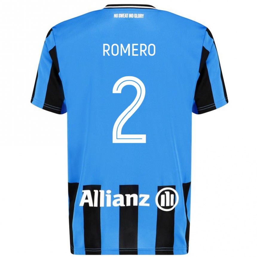 Gyermek Labdarúgás Zaid Romero #2 Égszínkék Fekete Hazai Jersey 2024/25 Mez Póló Ing