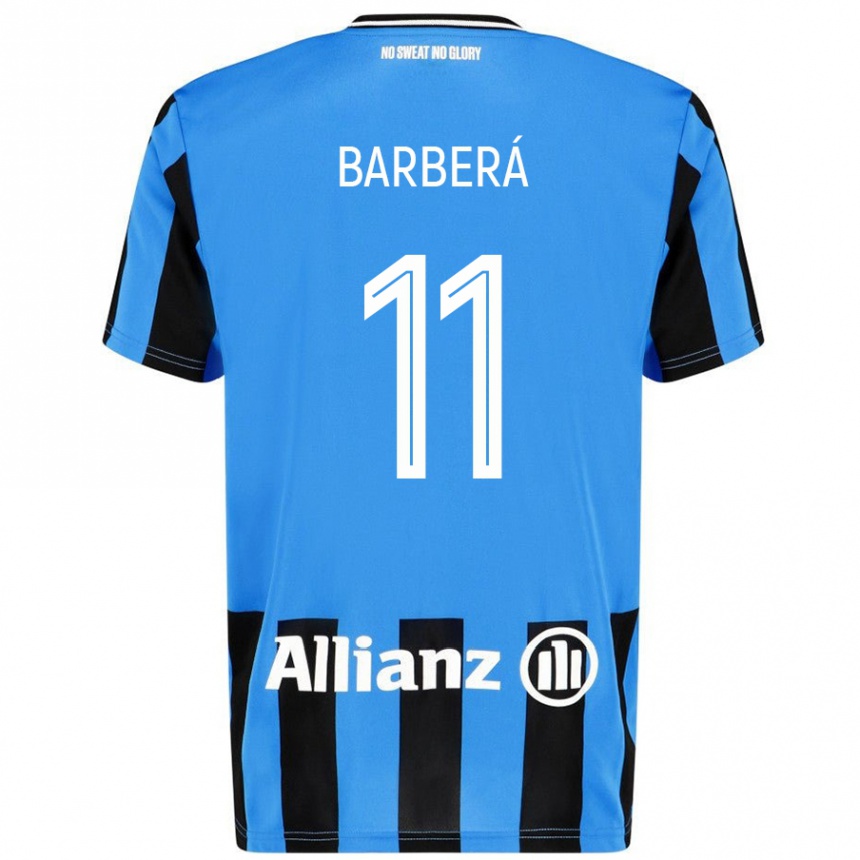 Gyermek Labdarúgás Víctor Barberá #11 Égszínkék Fekete Hazai Jersey 2024/25 Mez Póló Ing