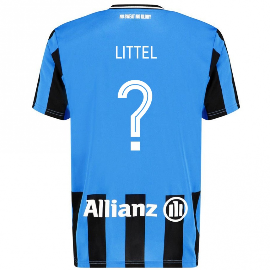 Gyermek Labdarúgás Amy Littel #0 Égszínkék Fekete Hazai Jersey 2024/25 Mez Póló Ing