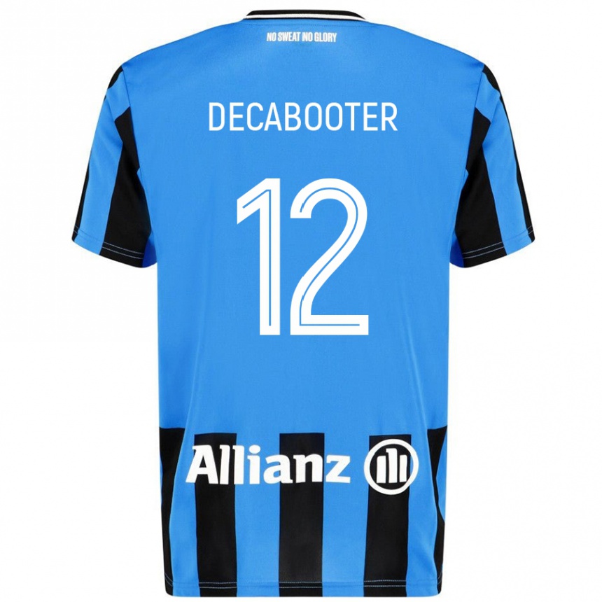 Gyermek Labdarúgás Marith Decabooter #12 Égszínkék Fekete Hazai Jersey 2024/25 Mez Póló Ing