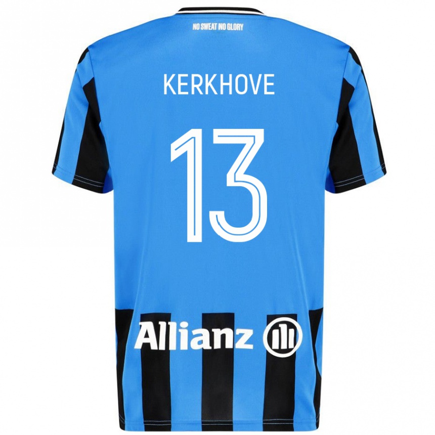 Gyermek Labdarúgás Angel Kerkhove #13 Égszínkék Fekete Hazai Jersey 2024/25 Mez Póló Ing