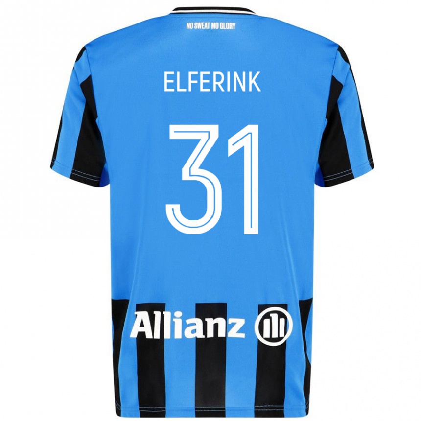 Gyermek Labdarúgás Marie Elferink #31 Égszínkék Fekete Hazai Jersey 2024/25 Mez Póló Ing