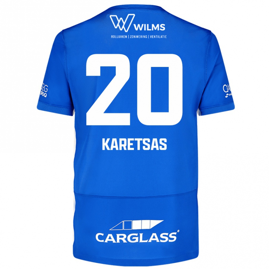 Gyermek Labdarúgás Konstantinos Karetsas #20 Kék Hazai Jersey 2024/25 Mez Póló Ing