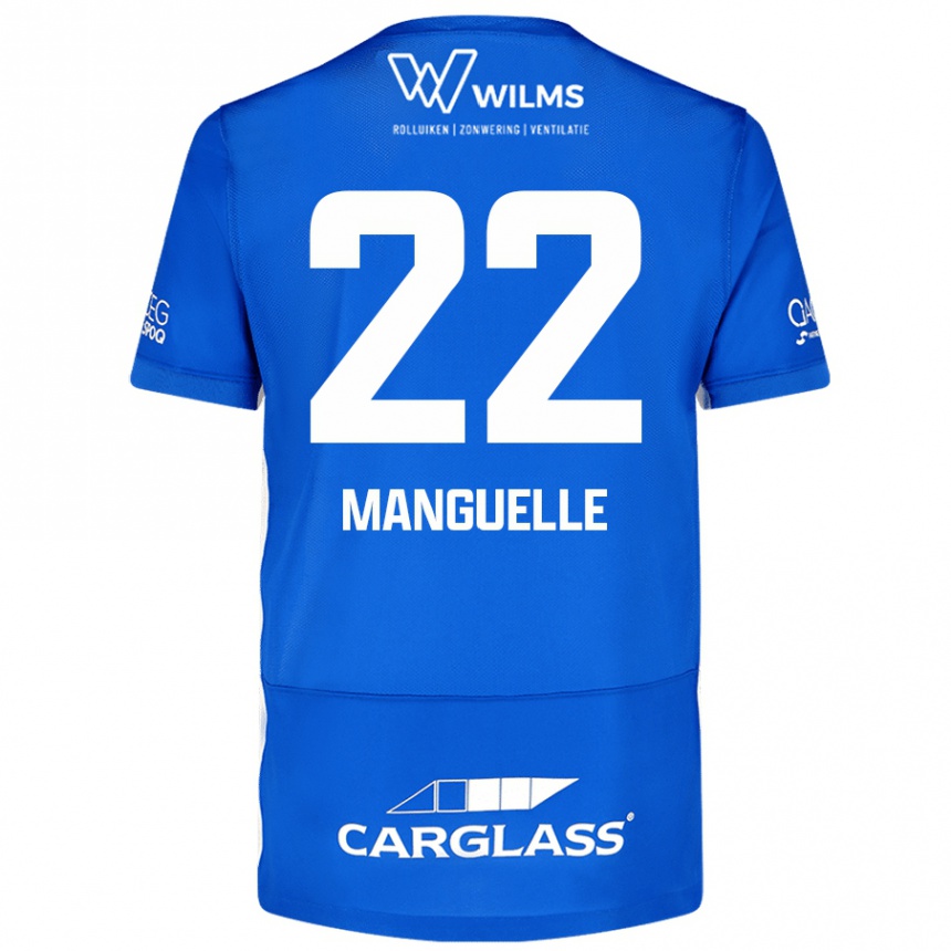 Gyermek Labdarúgás Brad Manguelle #22 Kék Hazai Jersey 2024/25 Mez Póló Ing