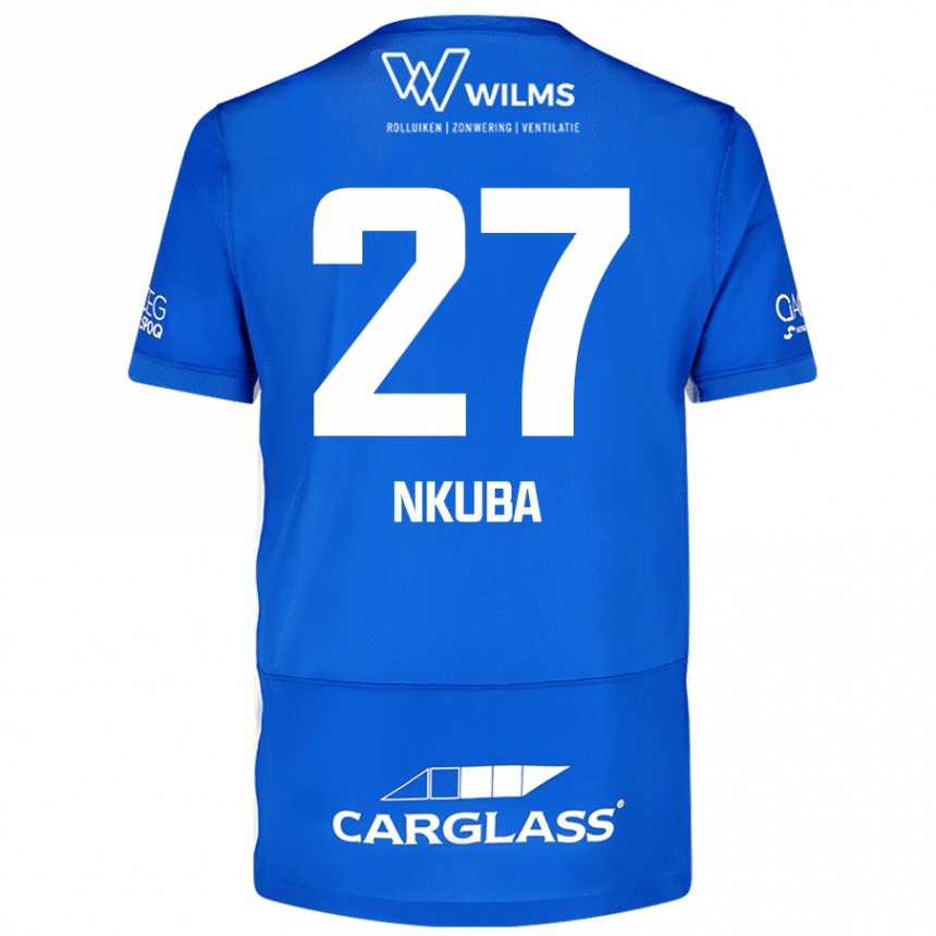 Gyermek Labdarúgás Ken Nkuba #27 Kék Hazai Jersey 2024/25 Mez Póló Ing