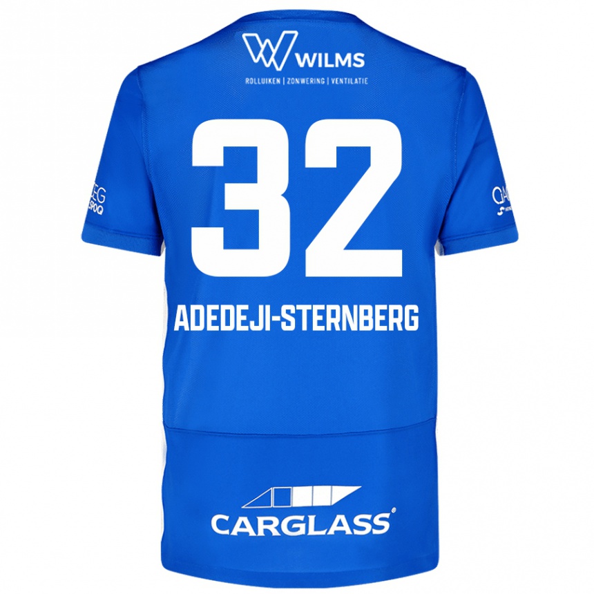 Gyermek Labdarúgás Noah Adedeji-Sternberg #32 Kék Hazai Jersey 2024/25 Mez Póló Ing