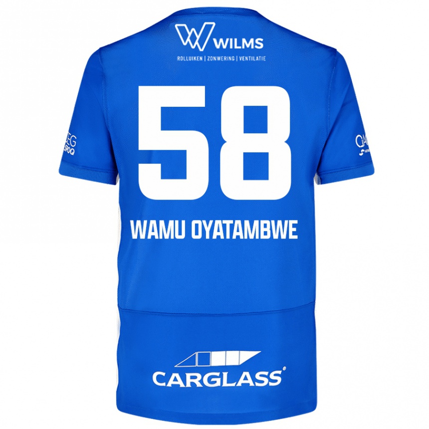 Gyermek Labdarúgás Matthias Wamu Oyatambwe #58 Kék Hazai Jersey 2024/25 Mez Póló Ing