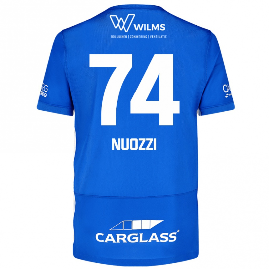 Gyermek Labdarúgás Cédric Nuozzi #74 Kék Hazai Jersey 2024/25 Mez Póló Ing