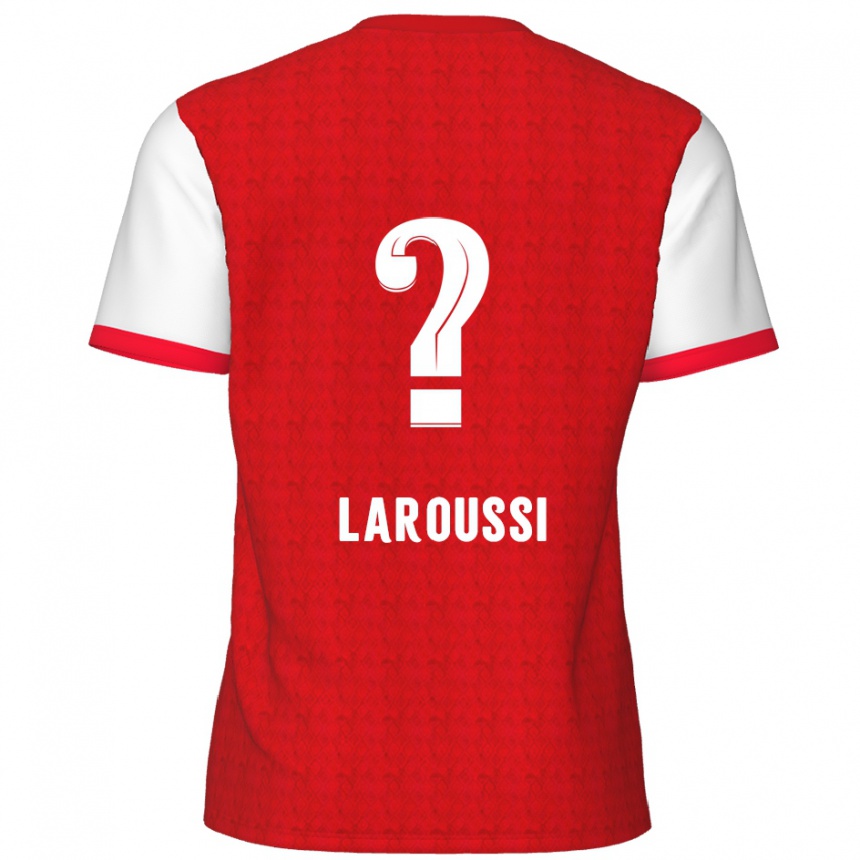 Gyermek Labdarúgás Nizar Laroussi #0 Piros Fehér Hazai Jersey 2024/25 Mez Póló Ing