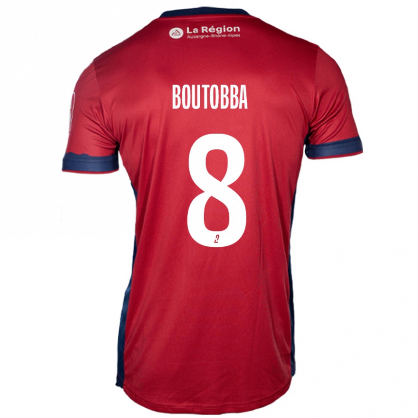 Gyermek Labdarúgás Bilal Boutobba #8 Világos Bordó Hazai Jersey 2024/25 Mez Póló Ing