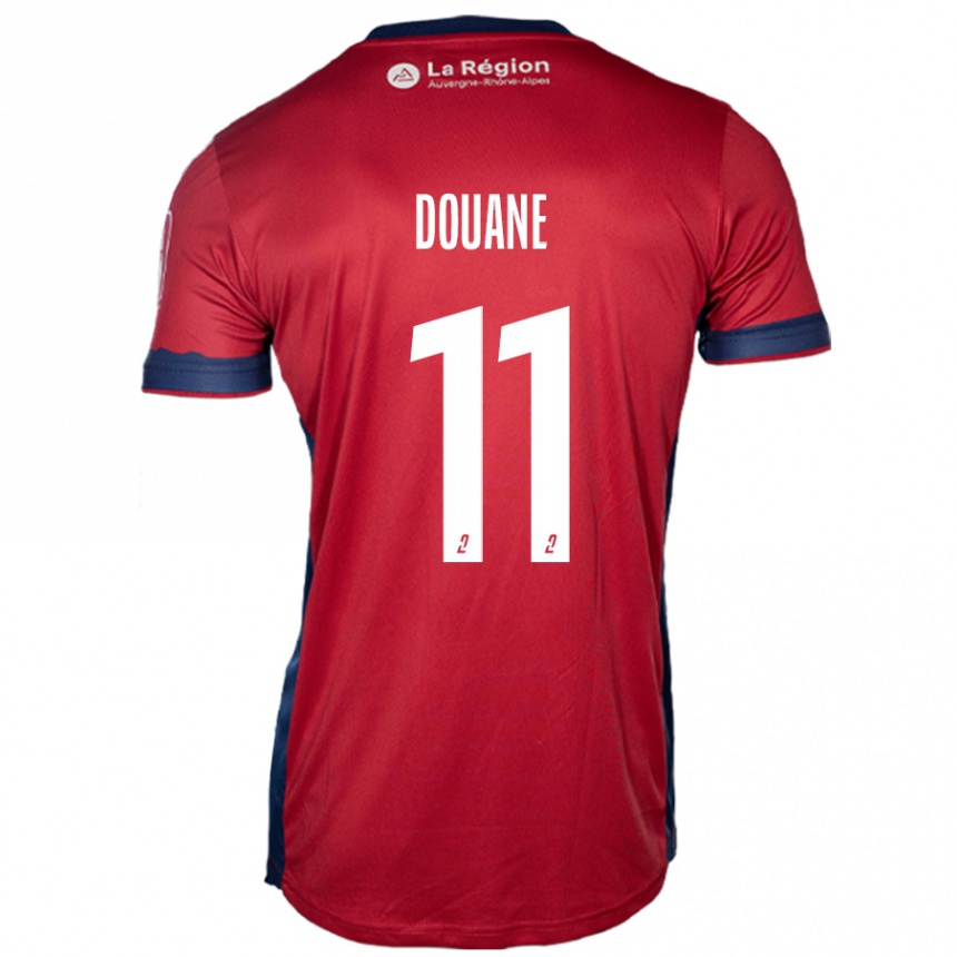 Gyermek Labdarúgás Maïdine Douane #11 Világos Bordó Hazai Jersey 2024/25 Mez Póló Ing