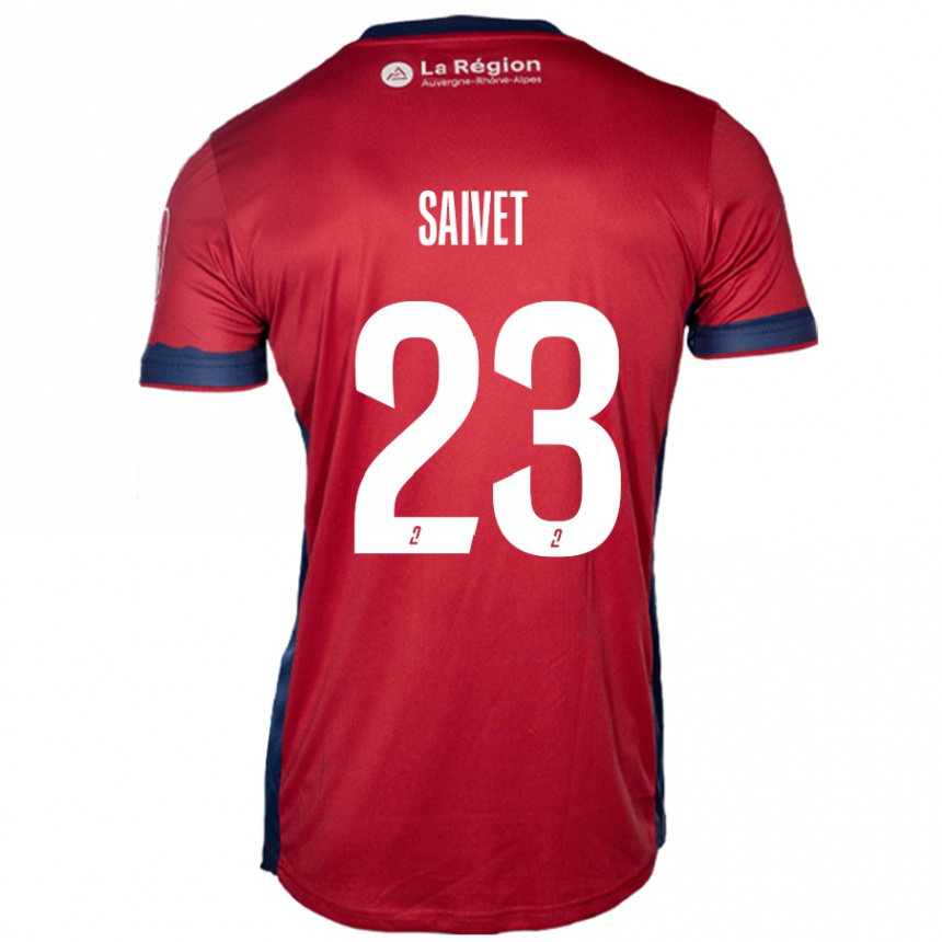 Gyermek Labdarúgás Henri Saivet #23 Világos Bordó Hazai Jersey 2024/25 Mez Póló Ing